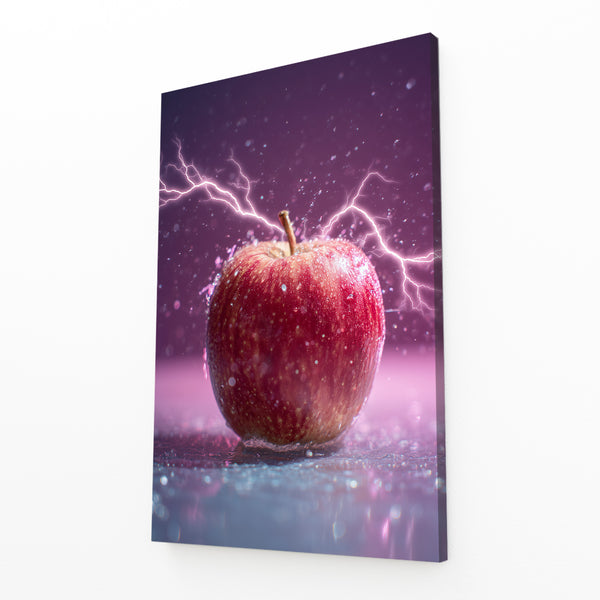 Pink Lighting Apple Art