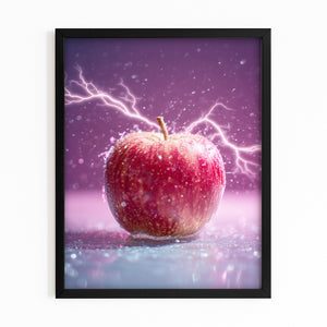 Pink Lighting Apple Art