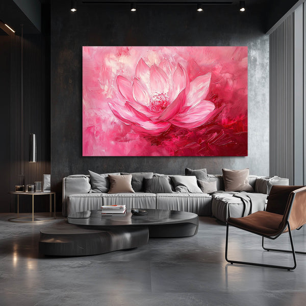 Pink Lotus Abstract Art | MusaArtGallery™