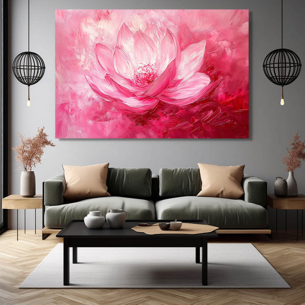 Pink Lotus Abstract Art | MusaArtGallery™