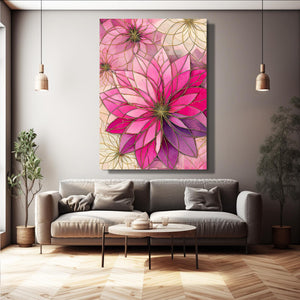 Pink Mandala Cherry Blossom Flower Art