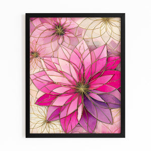 Pink Mandala Cherry Blossom Flower Art