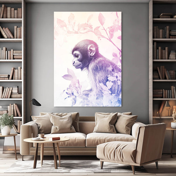 Pink Monkey Wall Art