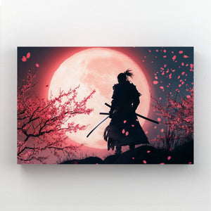 Pink Moon Samurai Art