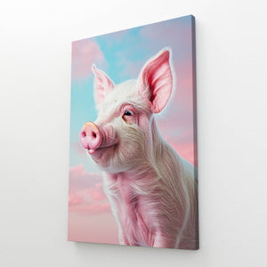 Pink Piggy Wall Art   | MusaArtGallery™ 