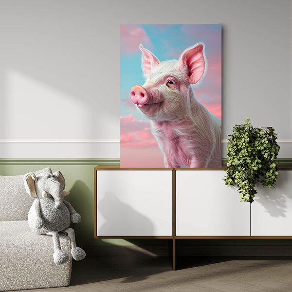 Pink Piggy Wall Art   | MusaArtGallery™ 