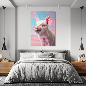 Pink Piggy Wall Art   | MusaArtGallery™ 