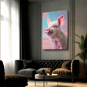 Pink Piggy Wall Art   | MusaArtGallery™ 