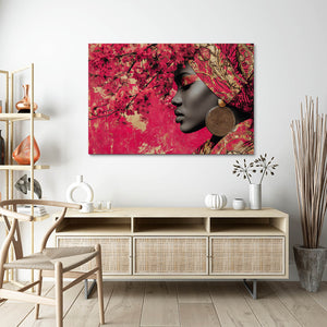 Pink Portrait Cherry Blossom Wall Art