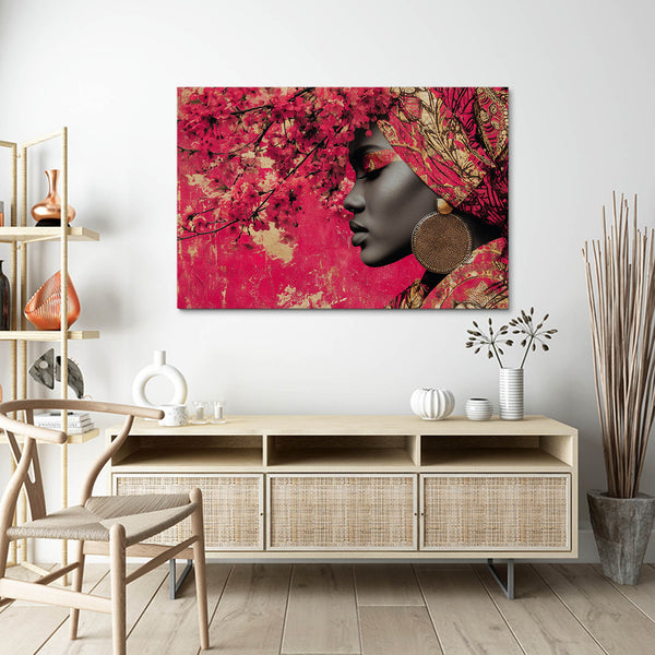 Pink Portrait Cherry Blossom Wall Art