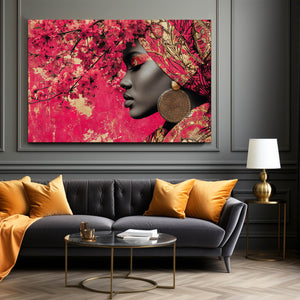Pink Portrait Cherry Blossom Wall Art
