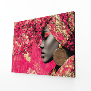 Pink Portrait Cherry Blossom Wall Art