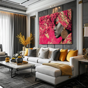 Pink Portrait Cherry Blossom Wall Art