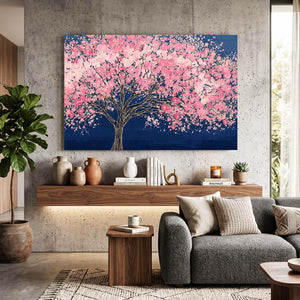 Pink Sakura Cherry Blossom Tree Wall Art