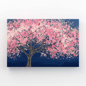 Pink Sakura Cherry Blossom Tree Wall Art