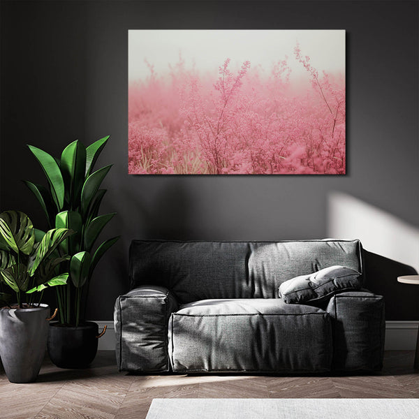 Pink Serenity Field Abstract Art | MusaArtGallery™