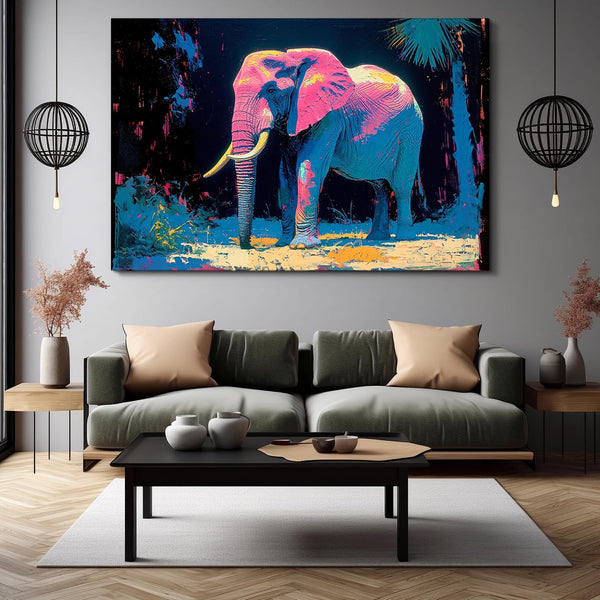Pink Shade Elephant Art | MusaArtGallery™
