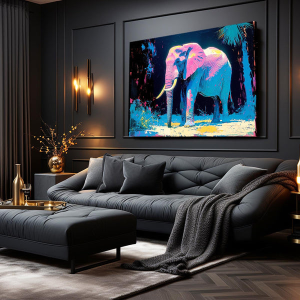 Pink Shade Elephant Art | MusaArtGallery™