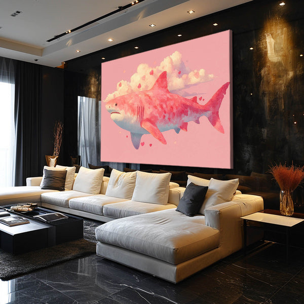 Pink Shark Art