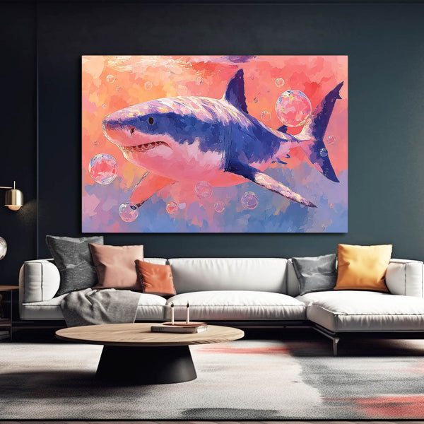 Pink Shark Wall Art