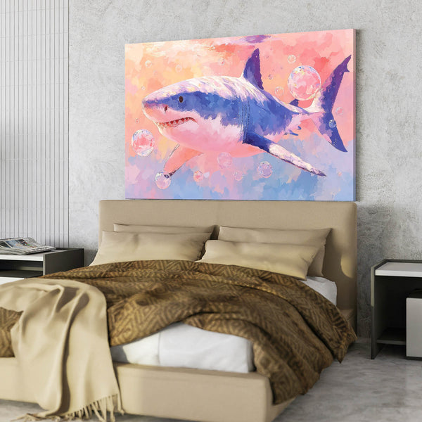 Pink Shark Wall Art