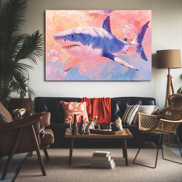 Pink Shark Wall Art