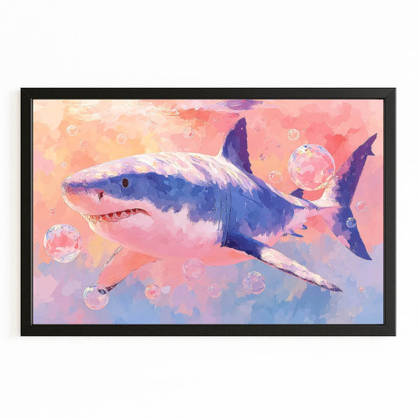 Pink Shark Wall Art