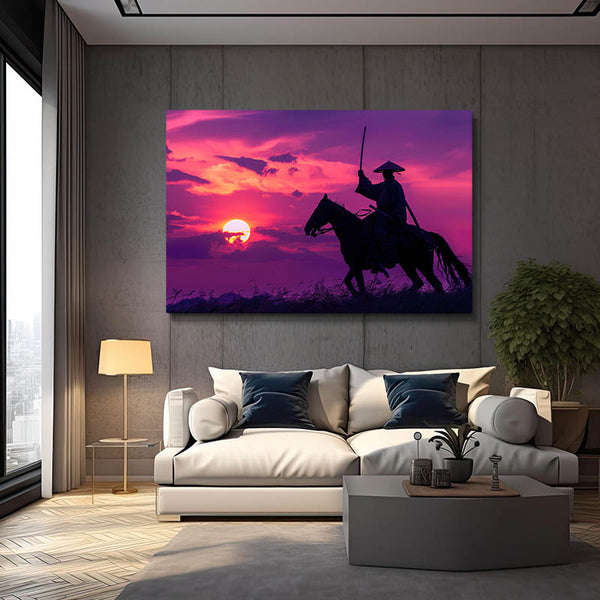 Pink Sky Samurai Art | MusaArtGallery™