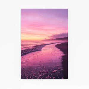 Pink Sunset Beach Abstract Art | MusaArtGallery™