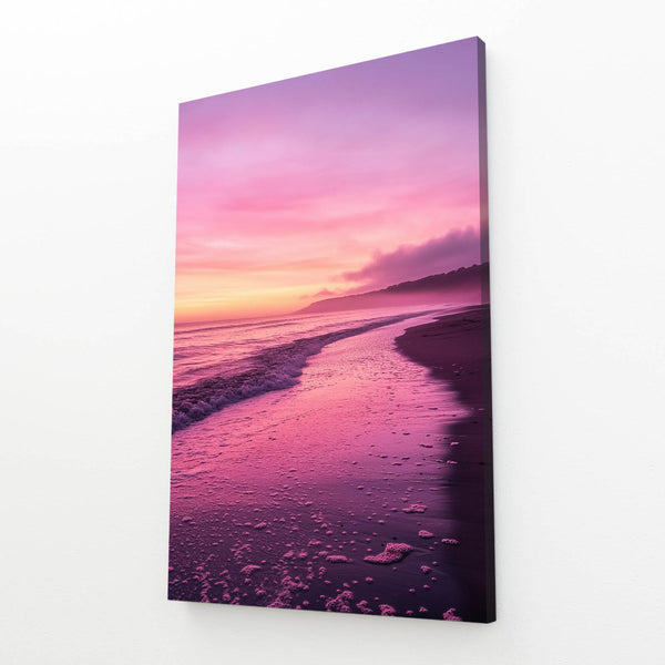 Pink Sunset Beach Abstract Art | MusaArtGallery™