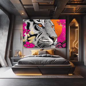 Pink Tiger Cherry Blossom Wall Art