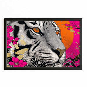 Pink Tiger Cherry Blossom Wall Art