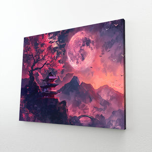 Pink Tree Moon Art | MusaArtGallery™