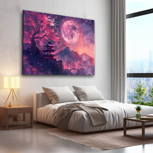 Pink Tree Moon Art | MusaArtGallery™