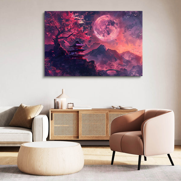 Pink Tree Moon Art | MusaArtGallery™