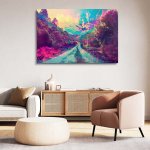 Pink Trees Trippy Art | MusaArtGallery™