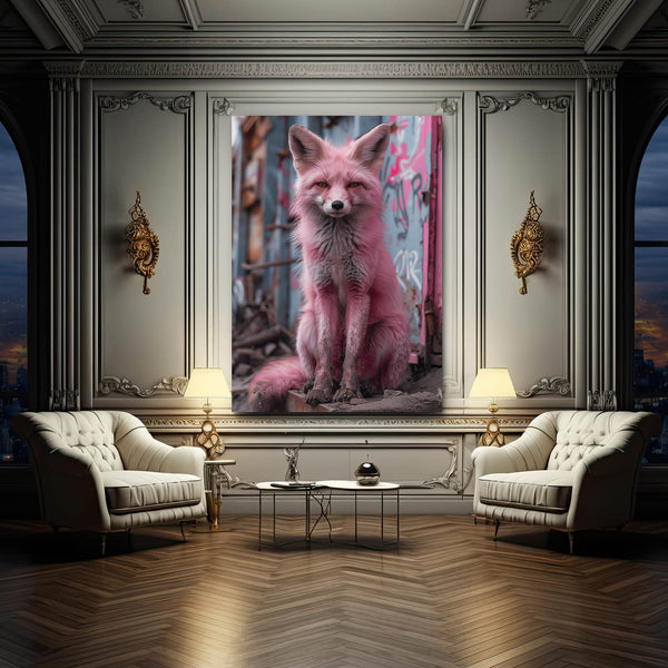 Pink Urban Fox Art | MusaArtGallery™