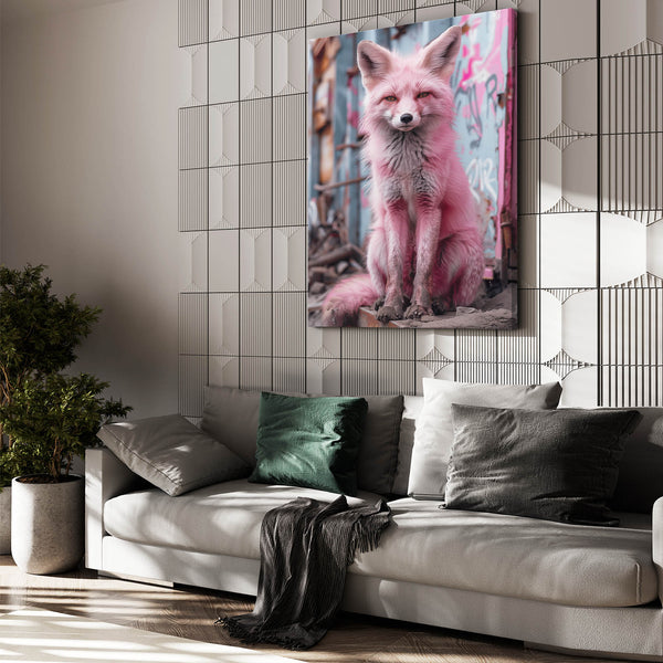 Pink Urban Fox Art | MusaArtGallery™