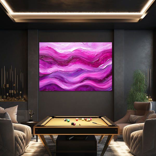 Pink Waves Abstract Art | MusaArtGallery™