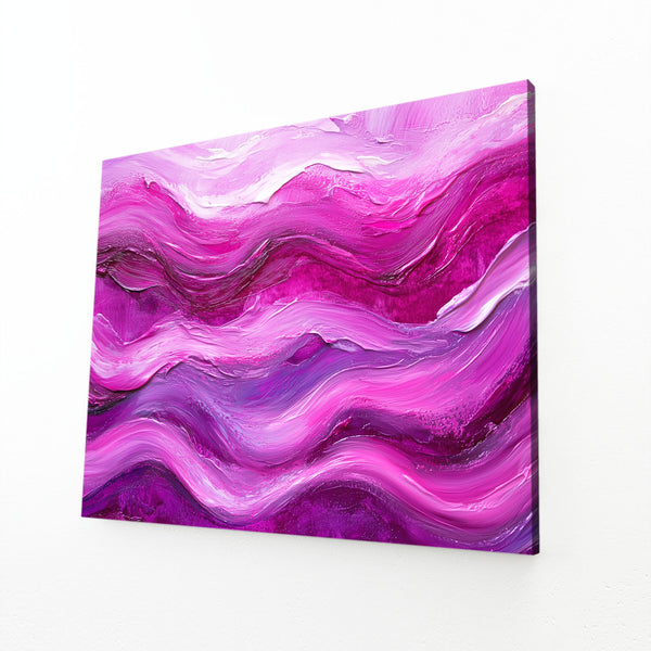 Pink Waves Abstract Art | MusaArtGallery™