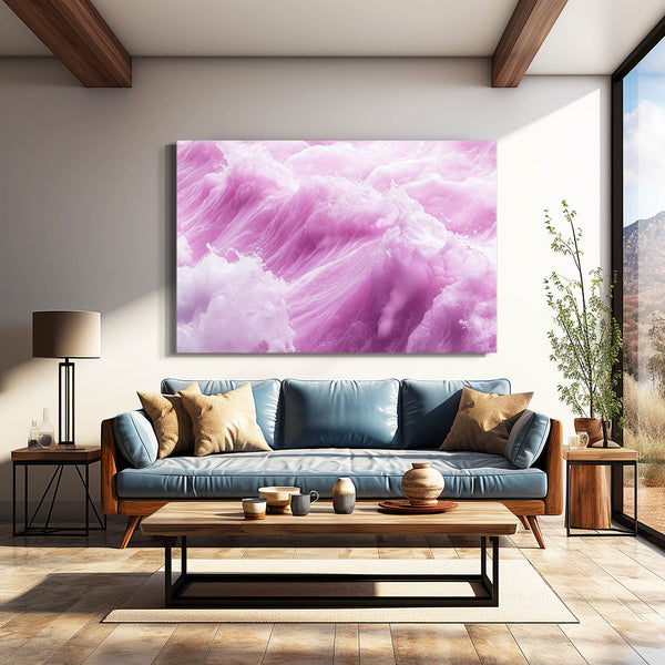 Pink Wavescape Abstract Art | MusaArtGallery™