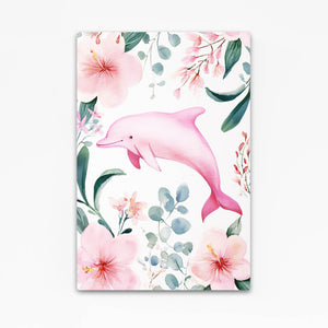 Pink White Dolphin Art