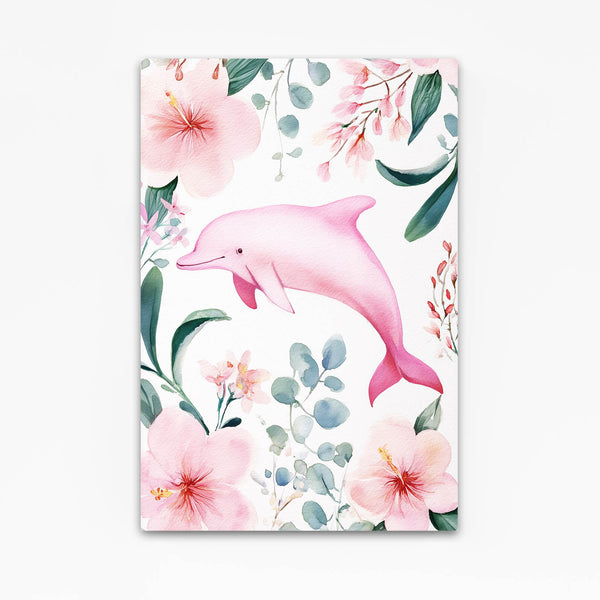 Pink White Dolphin Art