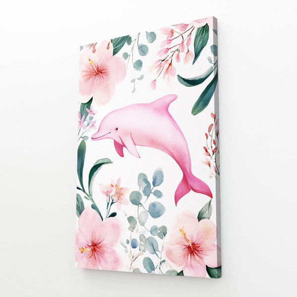 Pink White Dolphin Art