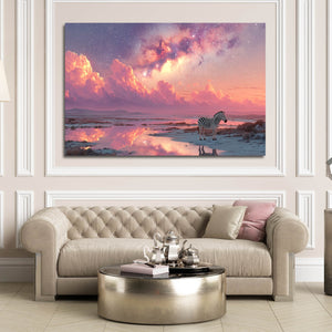 Pink Zebra Wall Art