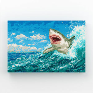 Pixel Shark Artwork