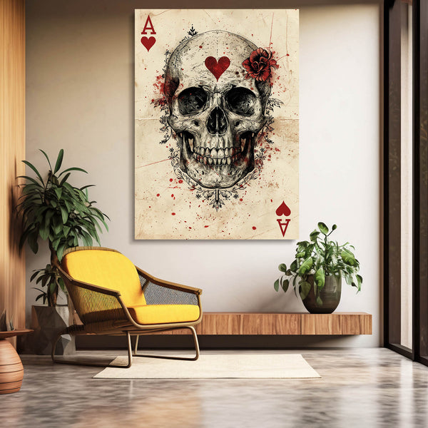 Play Card Skull Wall Art | MusaArtGallery™