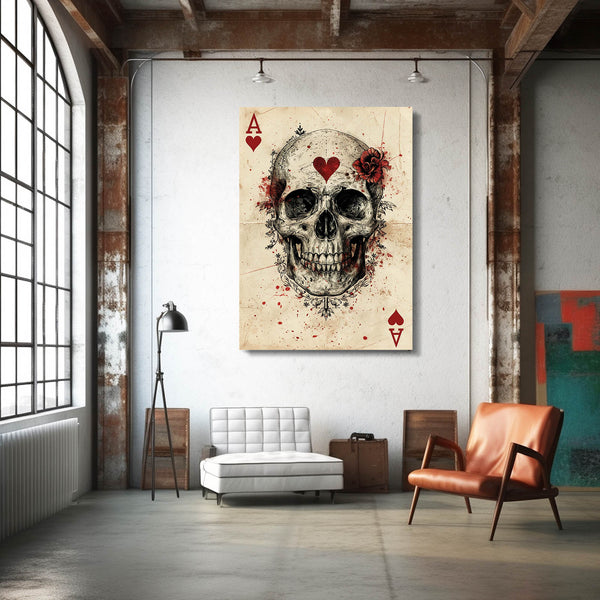 Play Card Skull Wall Art | MusaArtGallery™