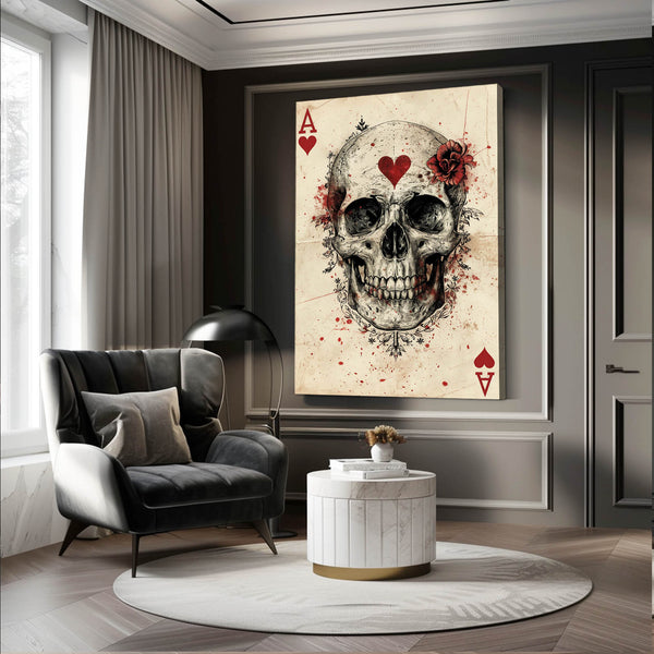 Play Card Skull Wall Art | MusaArtGallery™