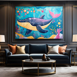 Playful Ocean Whale Art | MusaArtGallery™